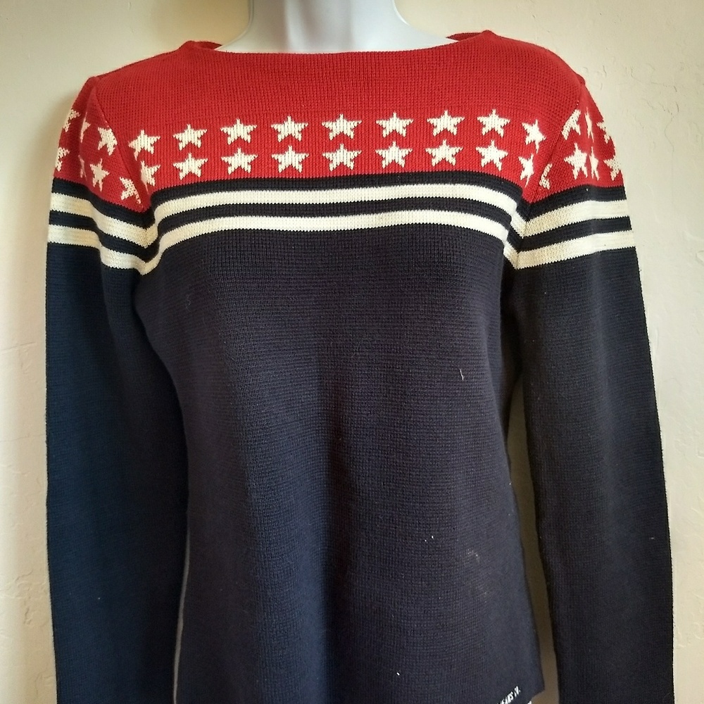 Vintage stars stripes Sweater Patriotic Usa cotton